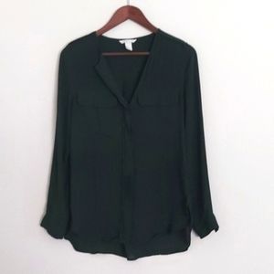 H&M Green Blouse size 6